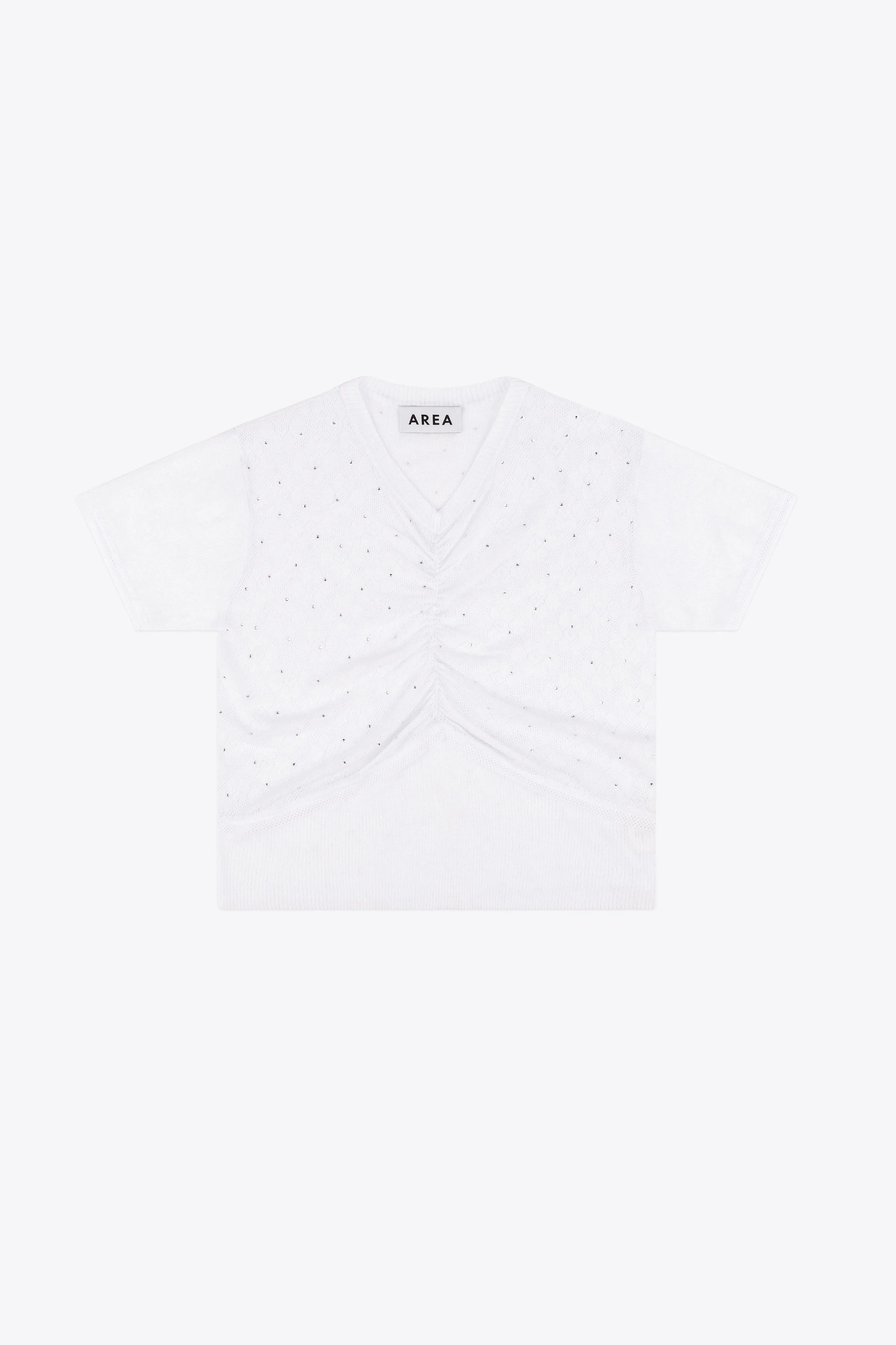 Girly Rib Knit Short Sleeve Top sold by AREA NYC