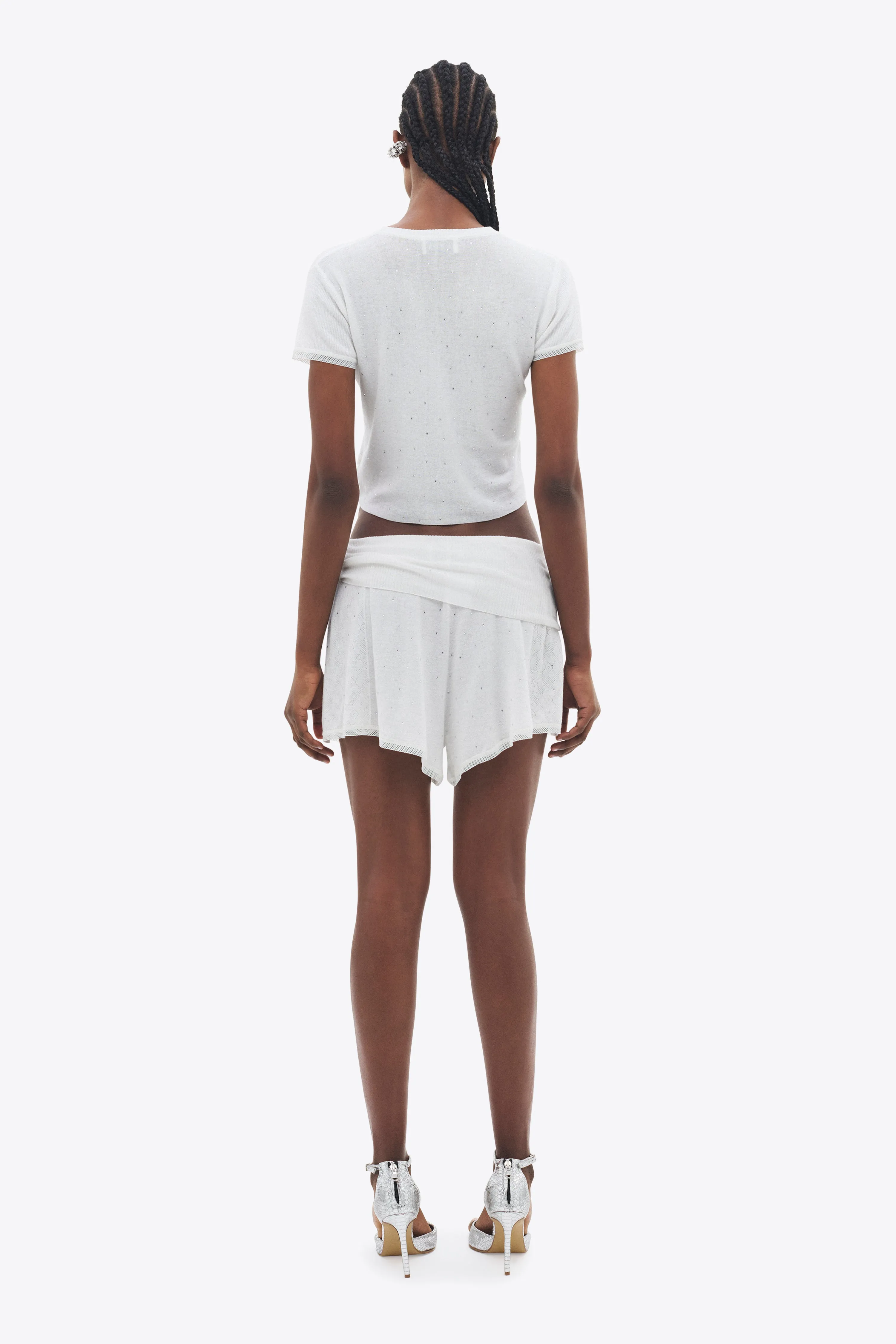 Girly Rib Knit Short Sleeve Top sold by AREA NYC product image thumbnail 4