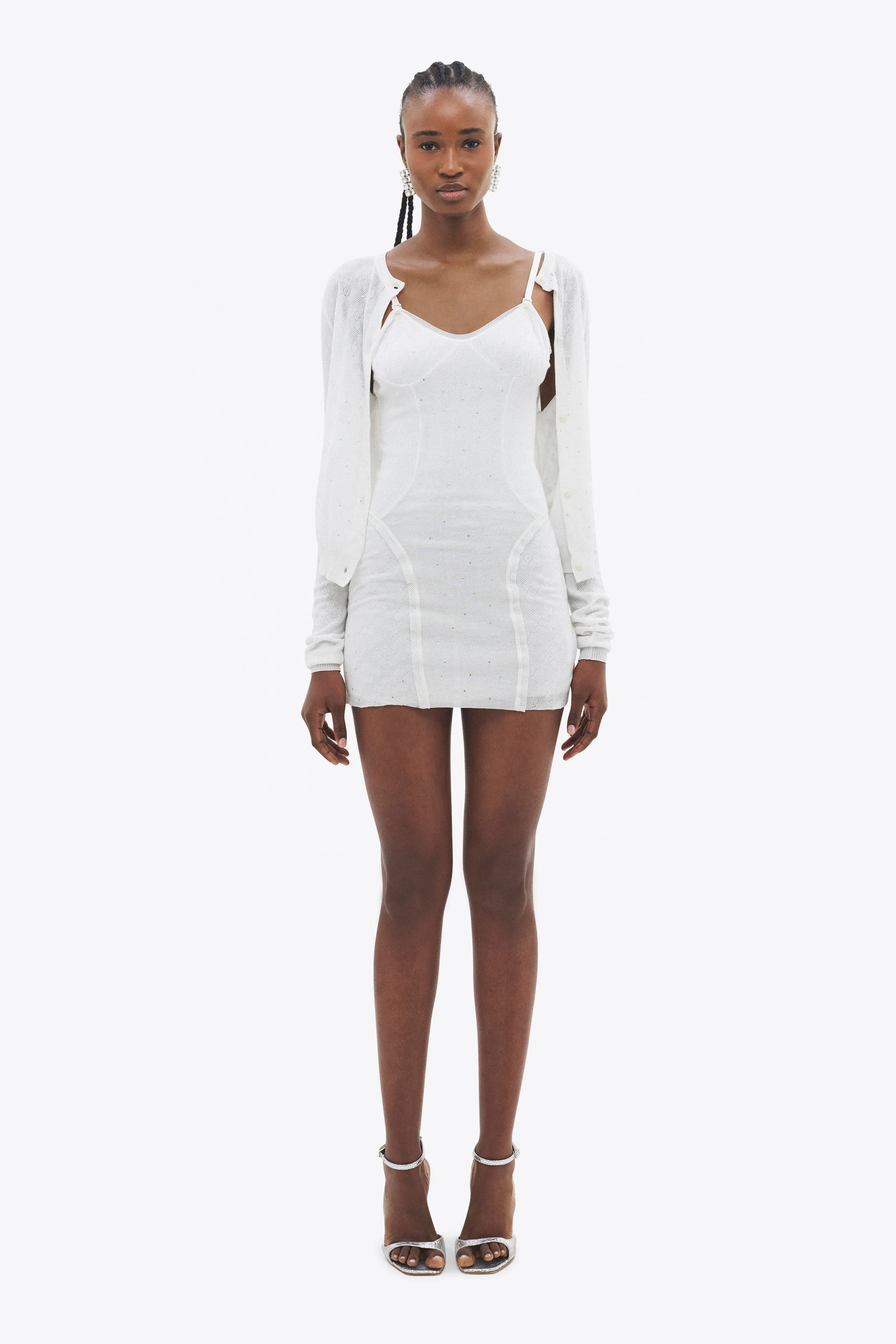 Girly Rib Knit Cardigan sold by AREA NYC product image thumbnail 4