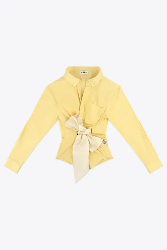 Satin Knot Oxford Shirt made by AREA NYC