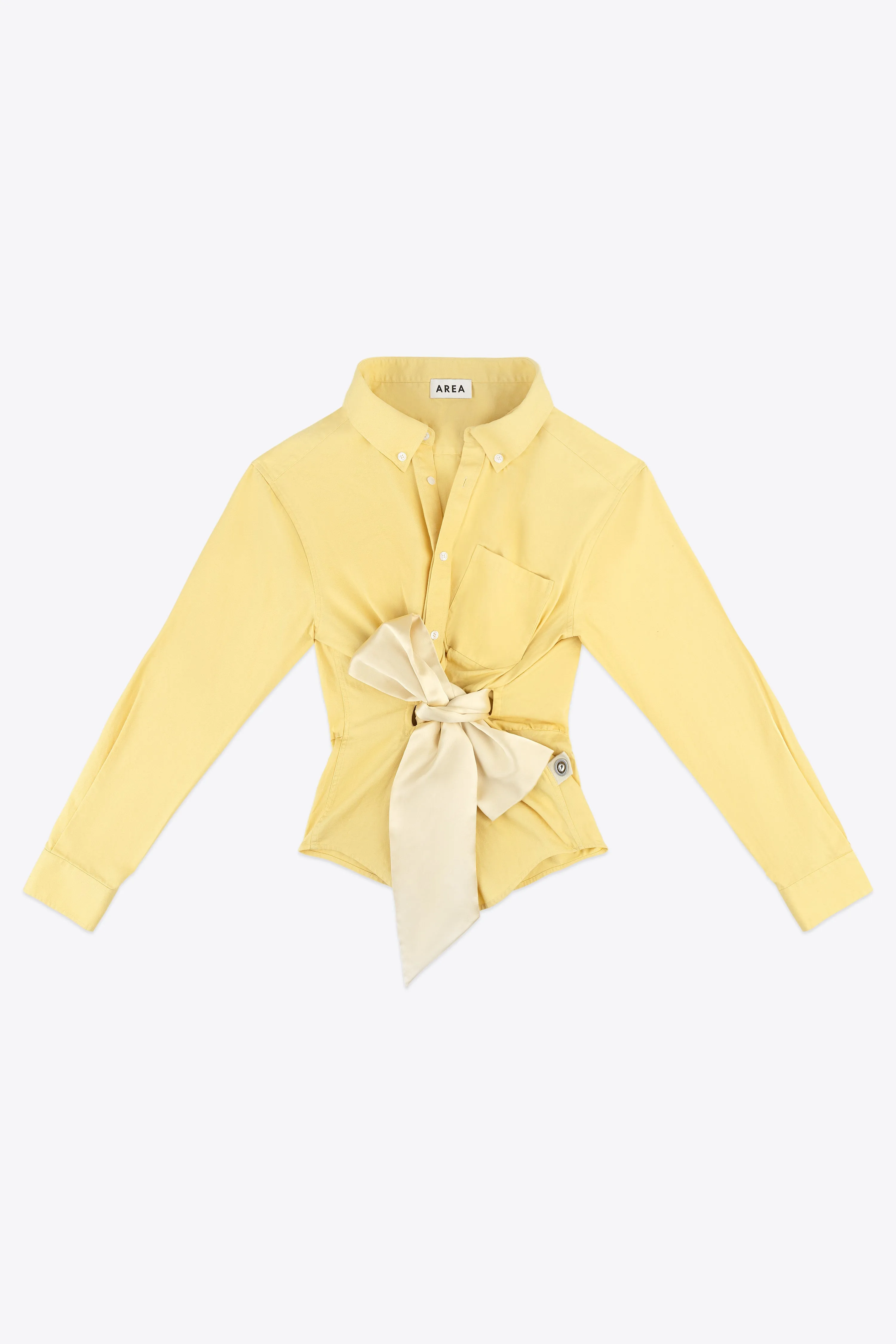 Satin Knot Oxford Shirt sold by AREA NYC