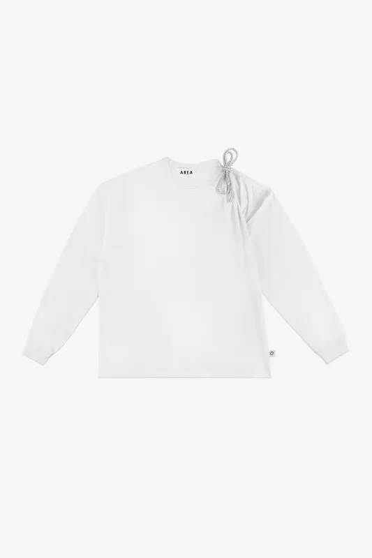 Crystal Knot Long T-Shirt made by AREA NYC