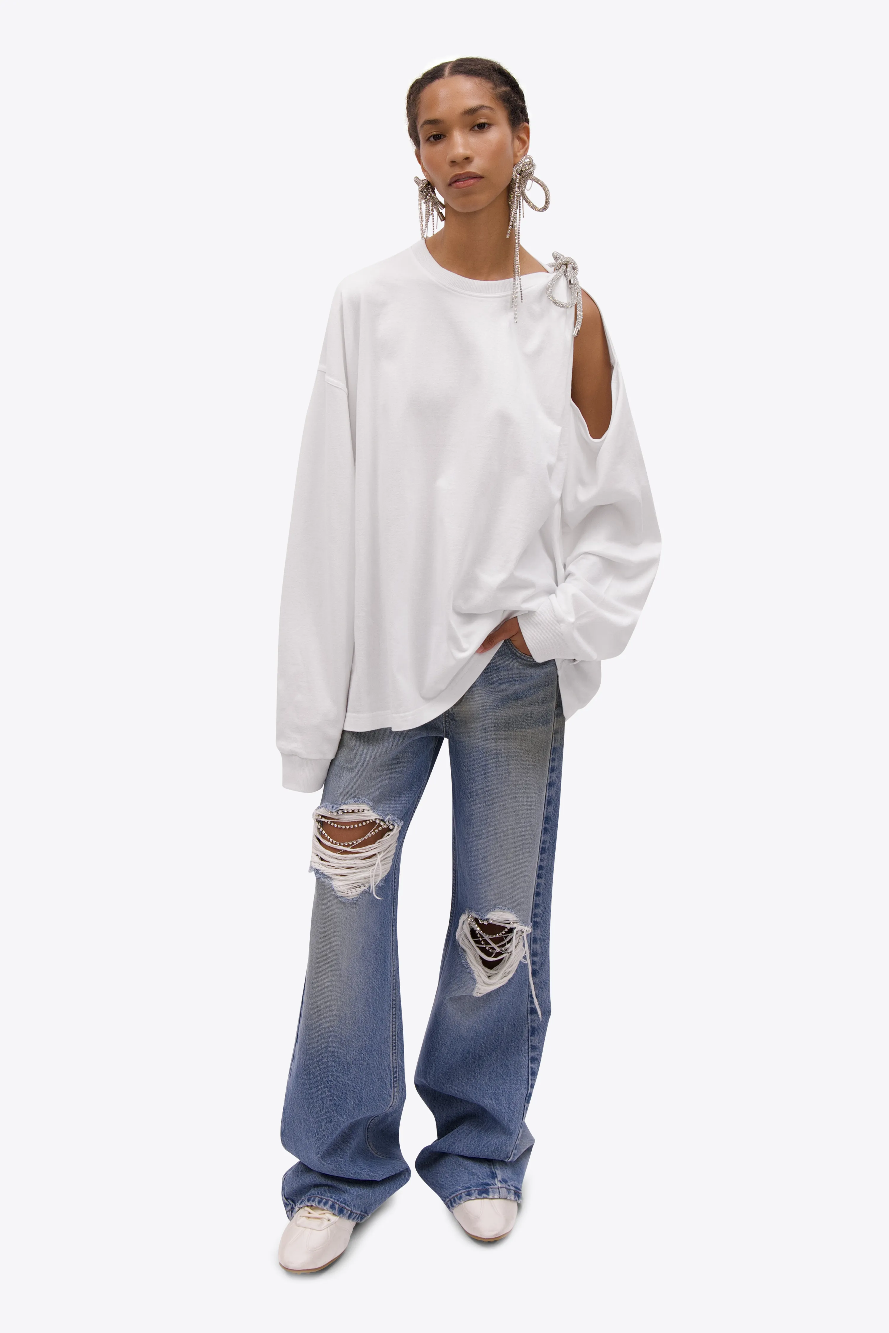Crystal Knot Long Sleeve T-Shirt sold by AREA NYC product image thumbnail 2