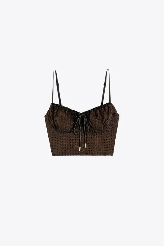 Crystal Hotfix Top made by AREA NYC