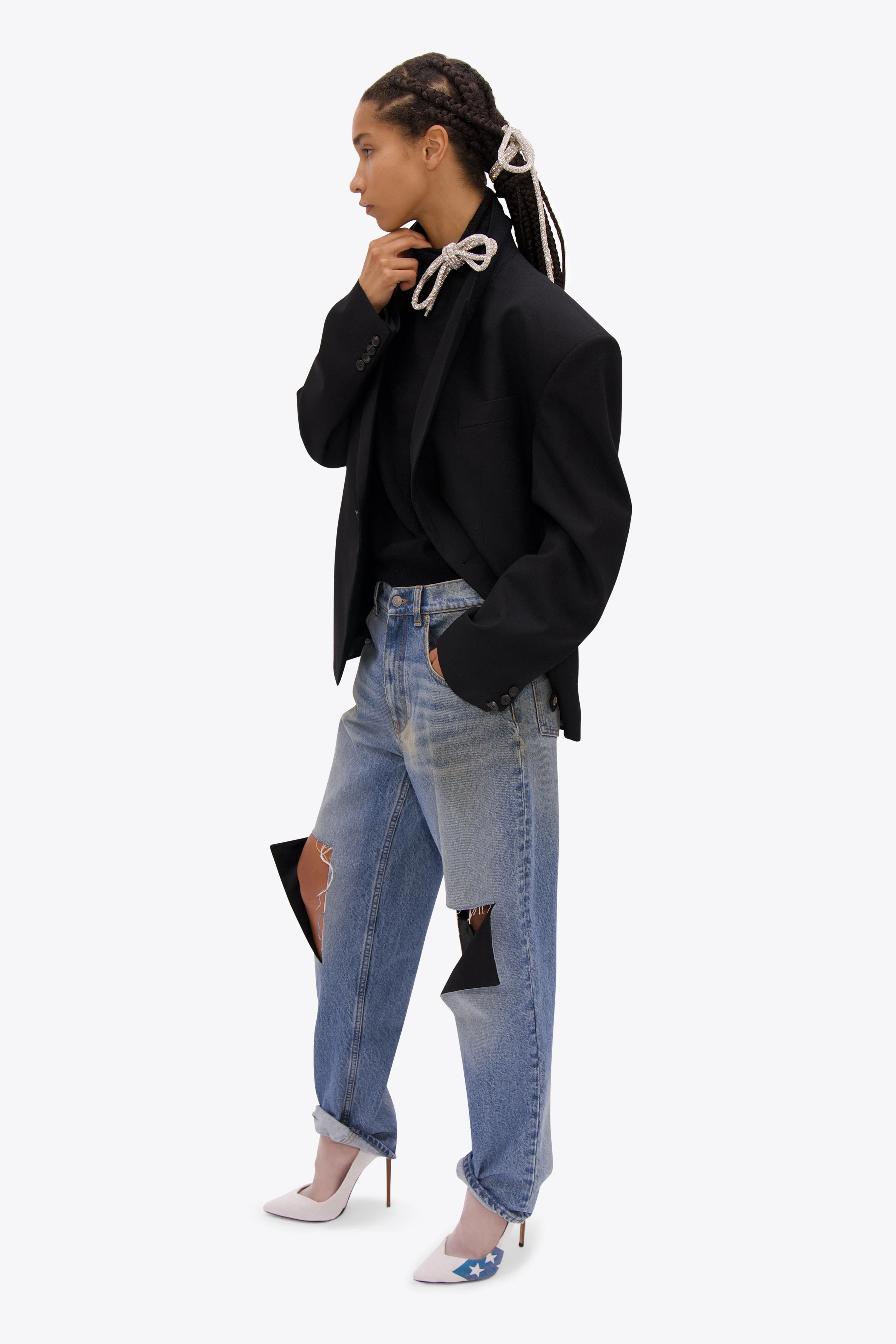 Crystal Knot Turtleneck Sweater sold by AREA NYC product image thumbnail 4