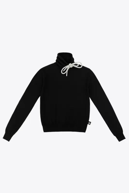 Crystal Knot Turtleneck Sweater made by AREA NYC
