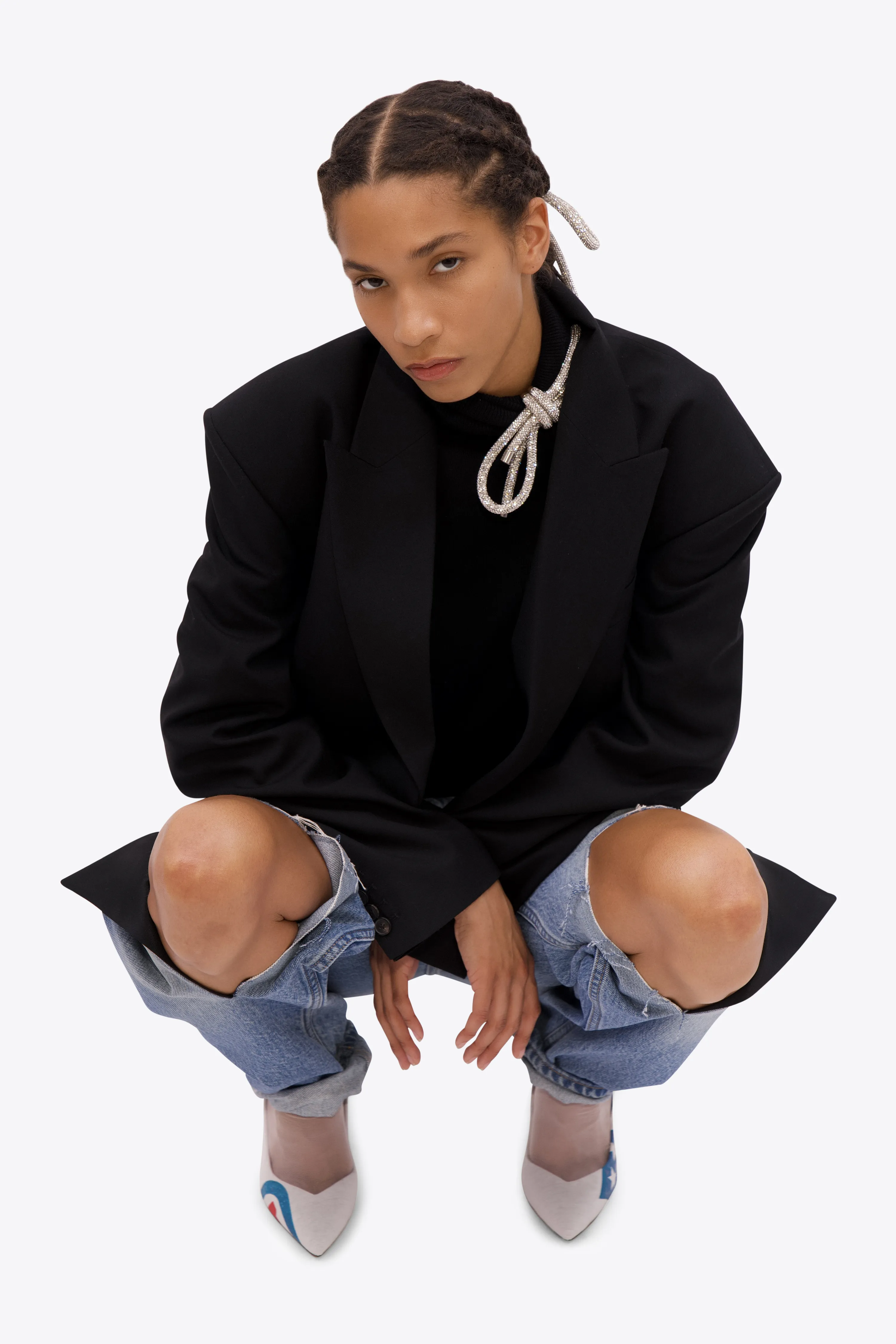 Crystal Knot Turtleneck Sweater sold by AREA NYC product image thumbnail 2