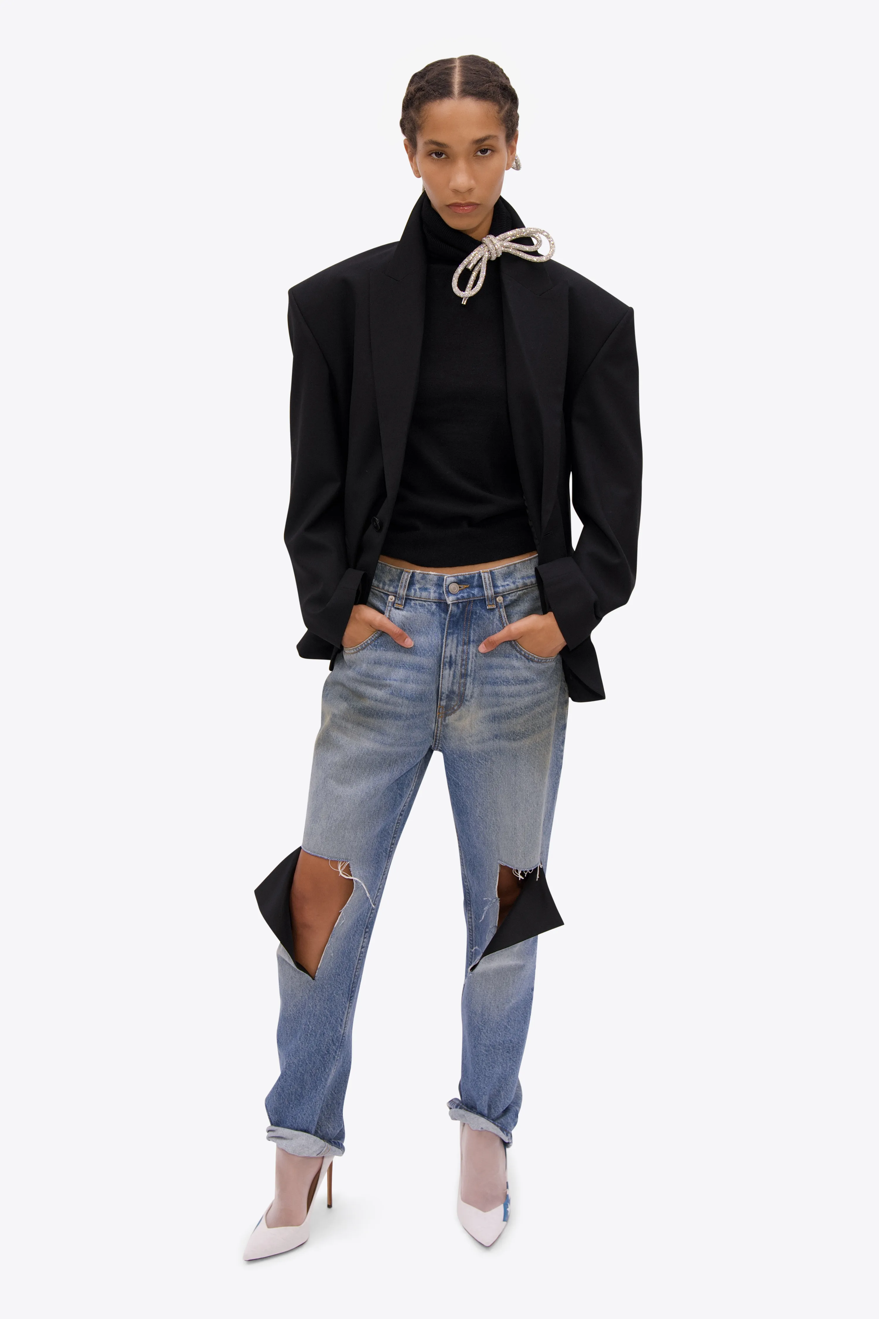 Crystal Knot Turtleneck Sweater sold by AREA NYC product image thumbnail 3