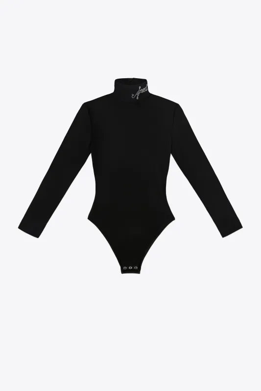 Turtleneck Logo Bodysuit made by AREA NYC