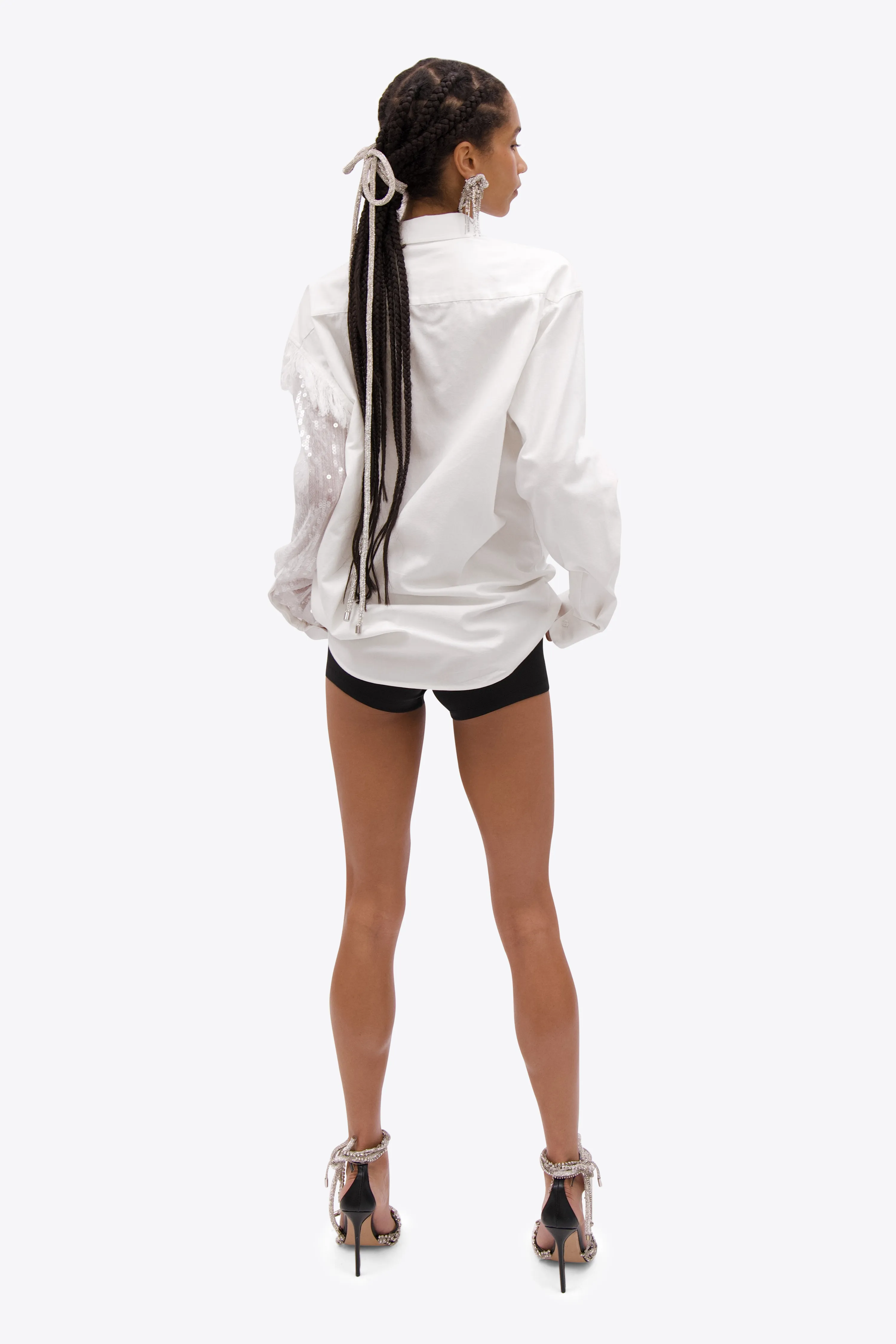 Deconstructed Sequin Oxford Shirt sold by AREA NYC product image thumbnail 5