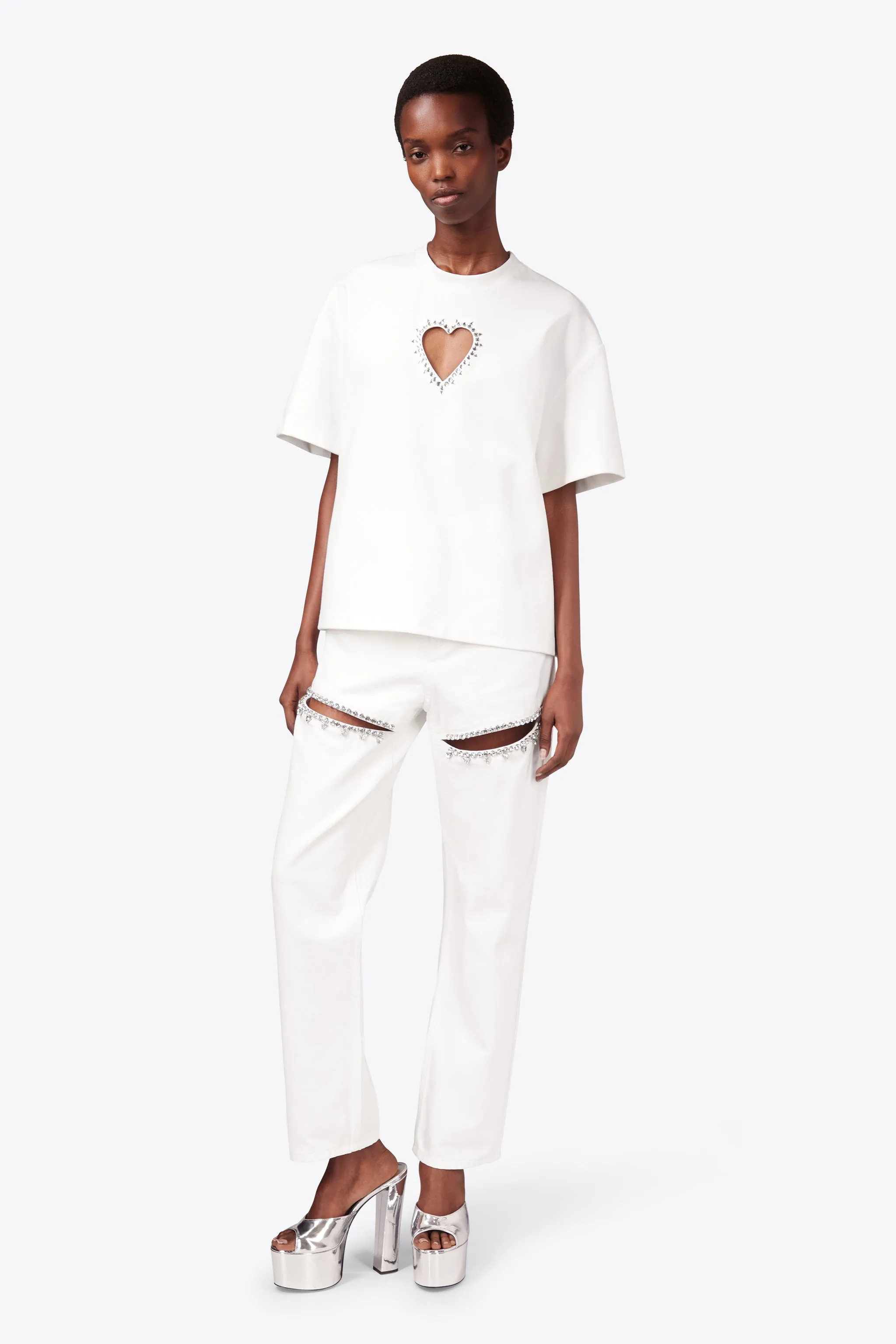 Crystal Slit Jean sold by AREA NYC product image thumbnail 4