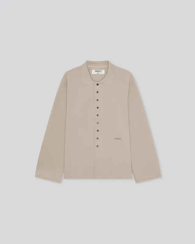LAY2 RIB-COLLARED SHIRT made by BIRROT
