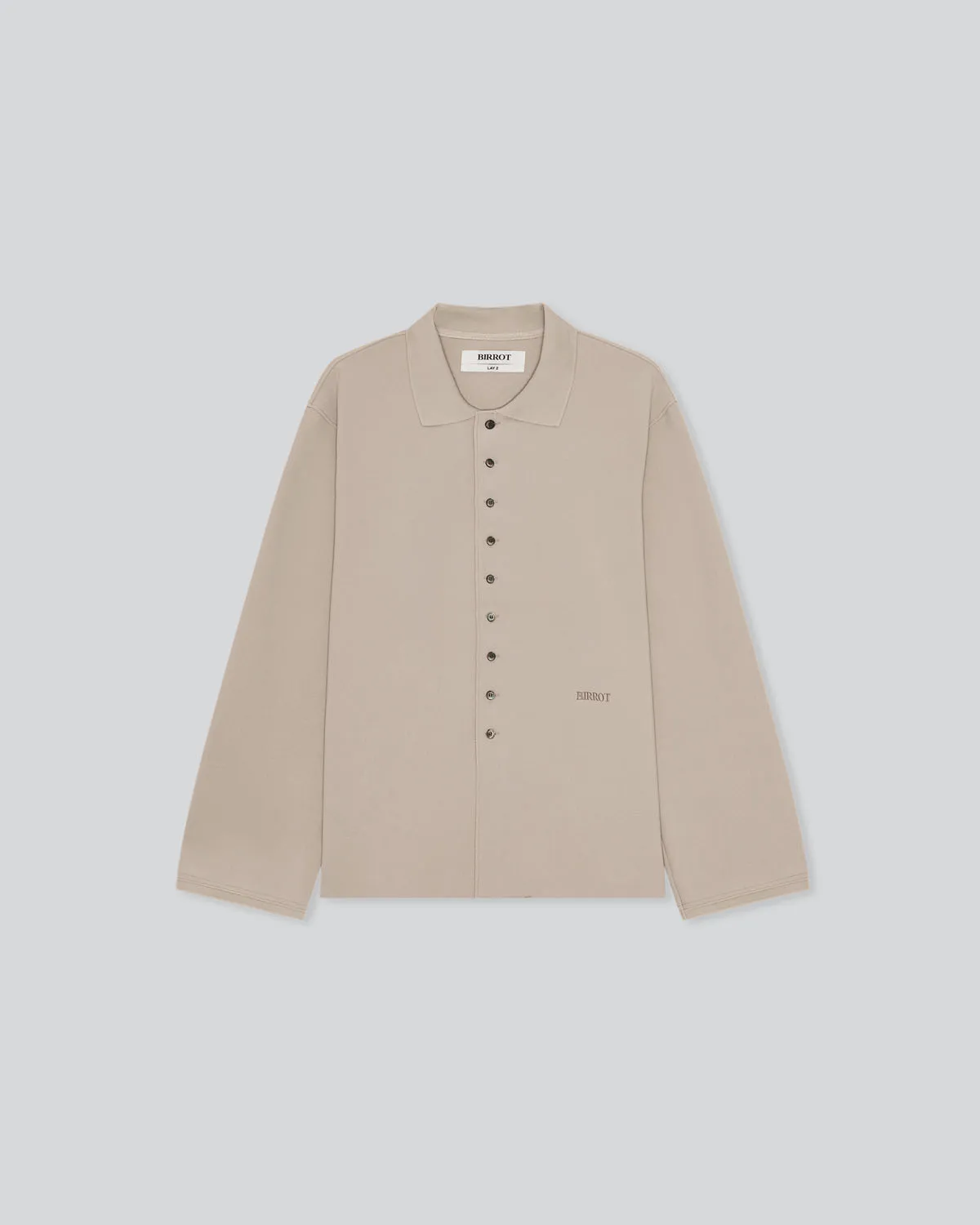 LAY2 RIB-COLLARED SHIRT sold by BIRROT