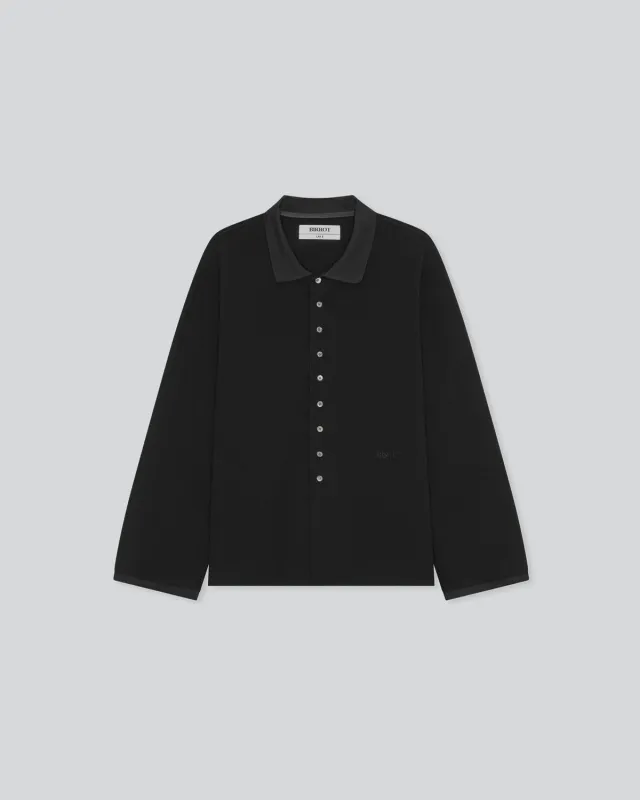 LAY2 RIB-COLLARED SHIRT made by BIRROT