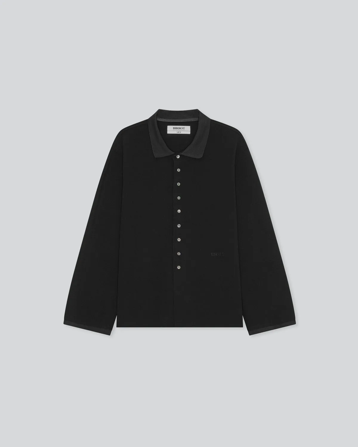 LAY2 RIB-COLLARED SHIRT sold by BIRROT