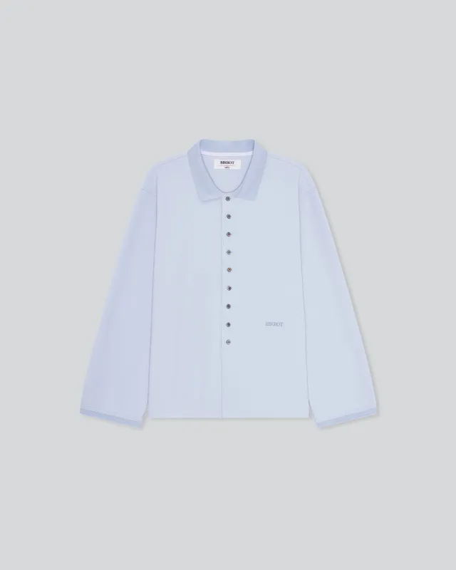 LAY2 RIB-COLLARED SHIRT made by BIRROT
