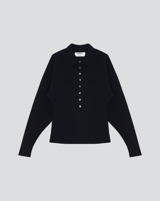 LAY3 POINT COLLAR CARDIGAN made by BIRROT