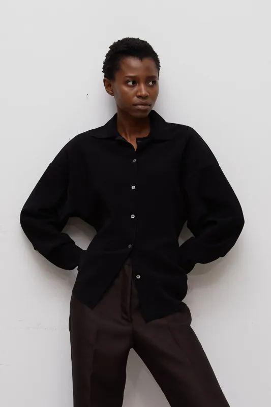 POINT COLLAR CARDIGAN made by BIRROT