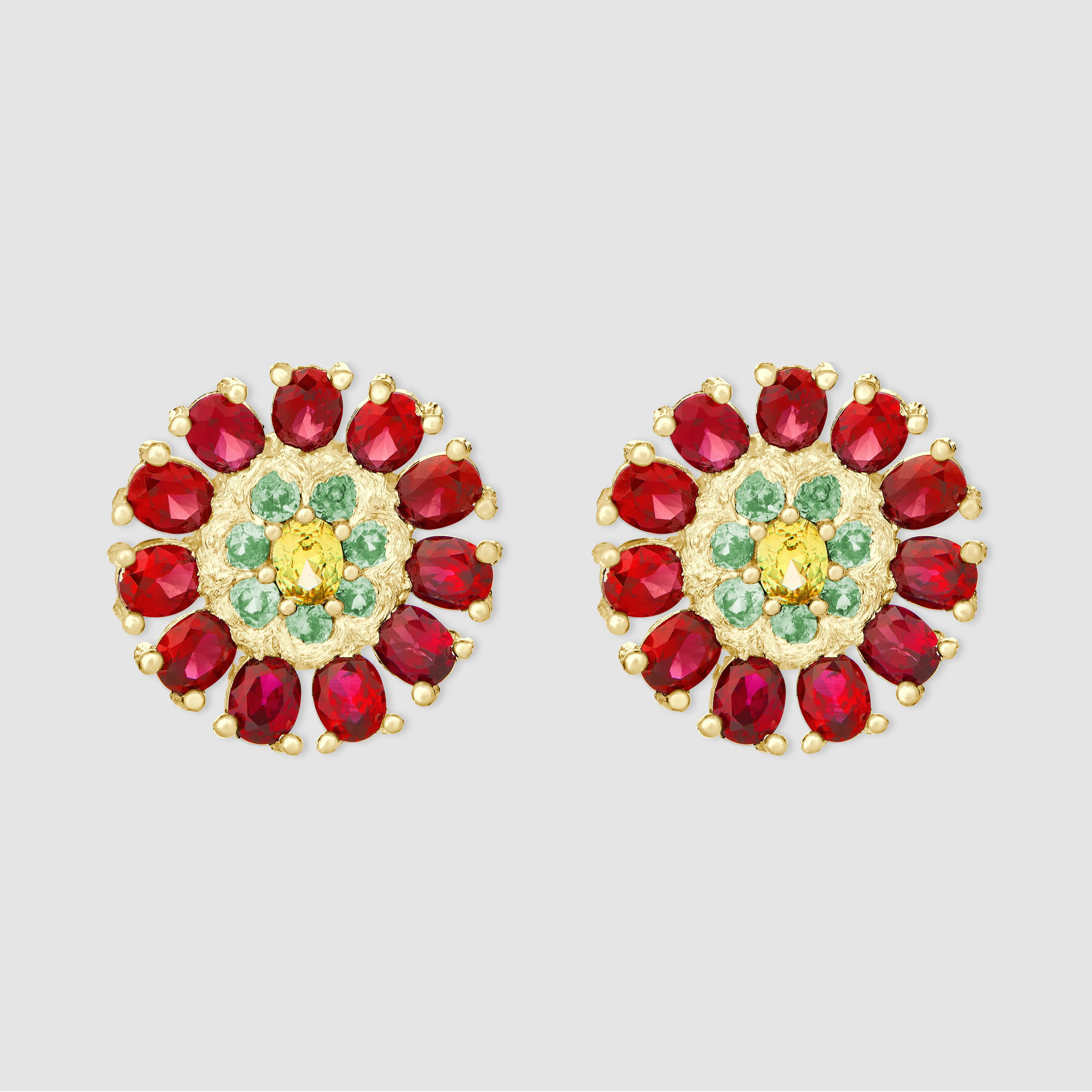 Dorset Dahlia Earrings sold by Bleue Burnham