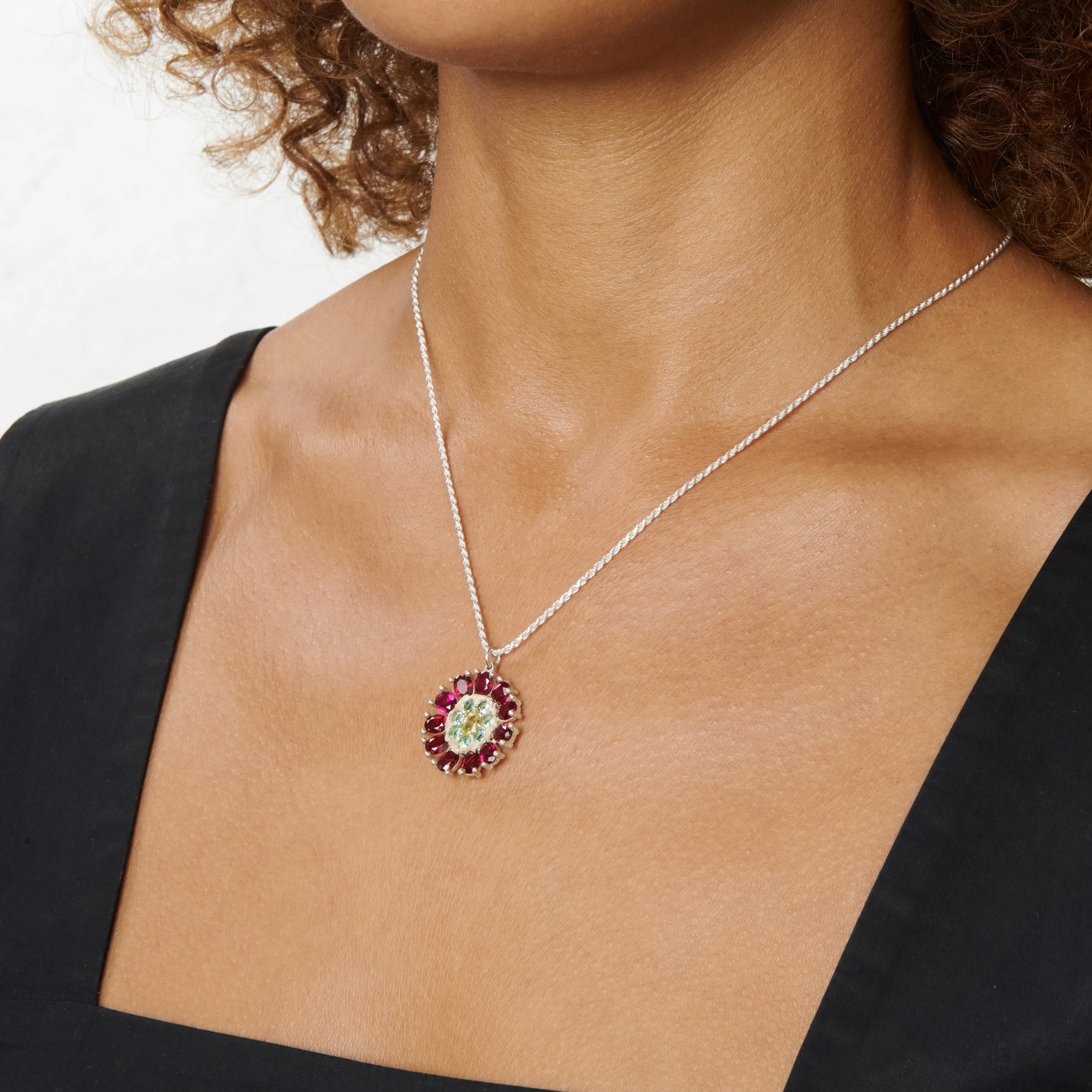 Dorset Dahlia Pendant sold by Bleue Burnham product image thumbnail 2