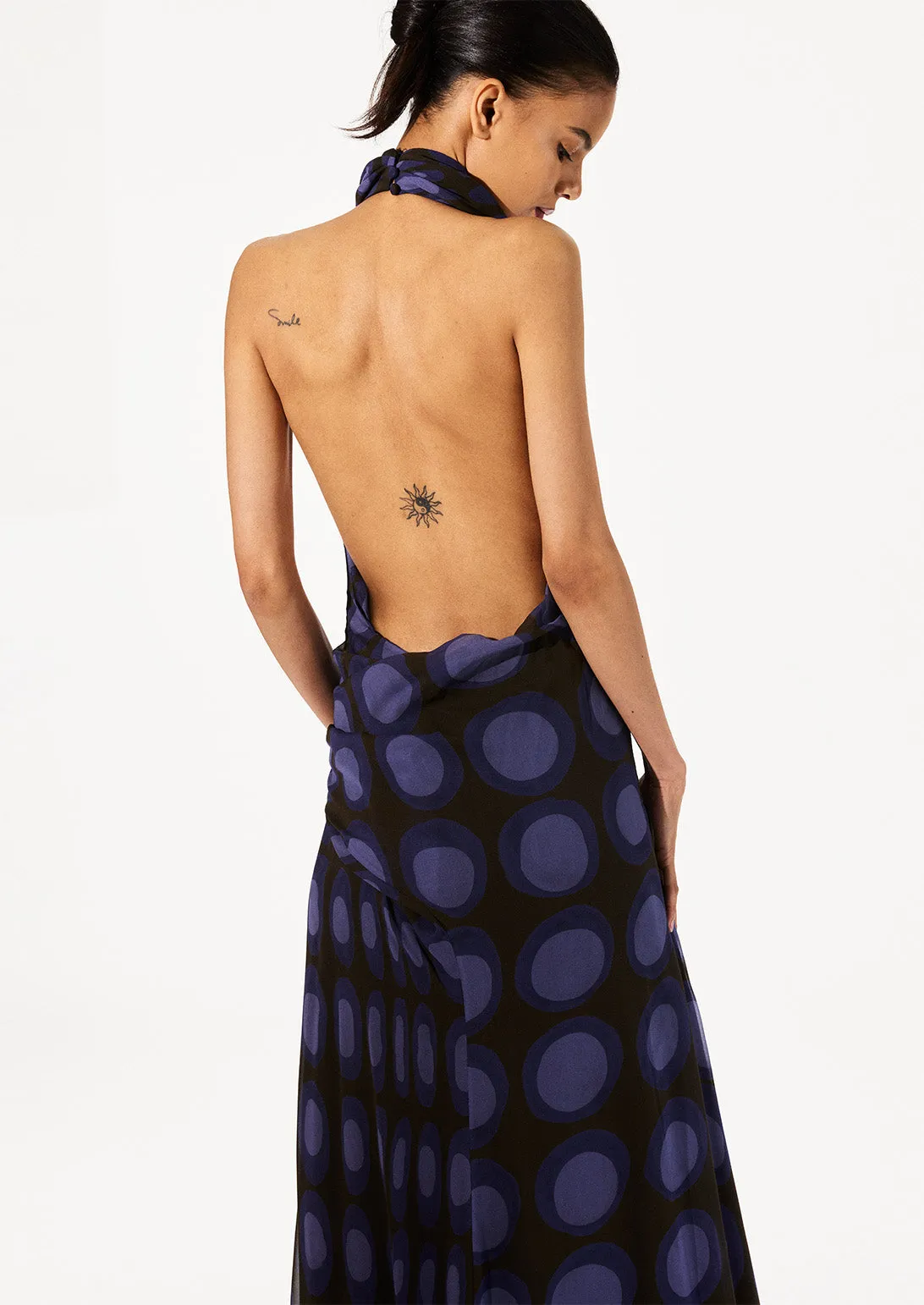 SILK WIGGLE DOT SARONG GOWN sold by Christopher John Rogers product image thumbnail 2