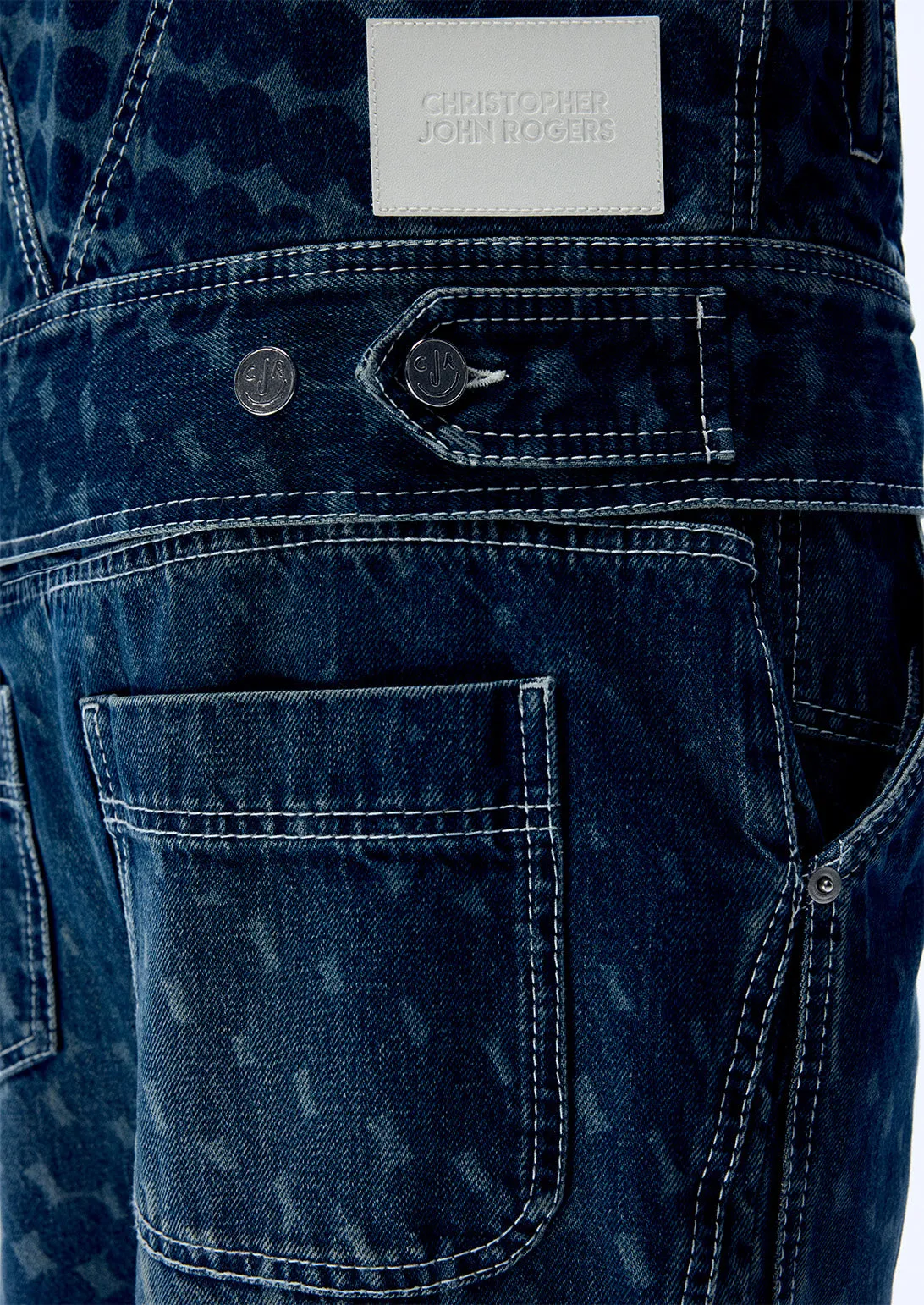 HALFTONE WIGGLE DOT STRAIGHT LEG JEAN sold by Christopher John Rogers product image thumbnail 3