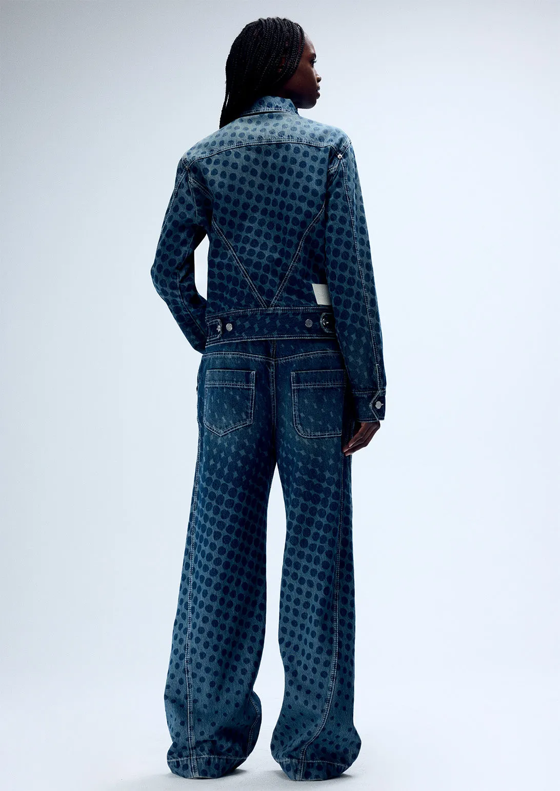 HALFTONE WIGGLE DOT STRAIGHT LEG JEAN sold by Christopher John Rogers product image thumbnail 2