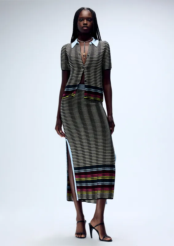 WAVE KNIT PENCIL SKIRT made by Christopher John Rogers