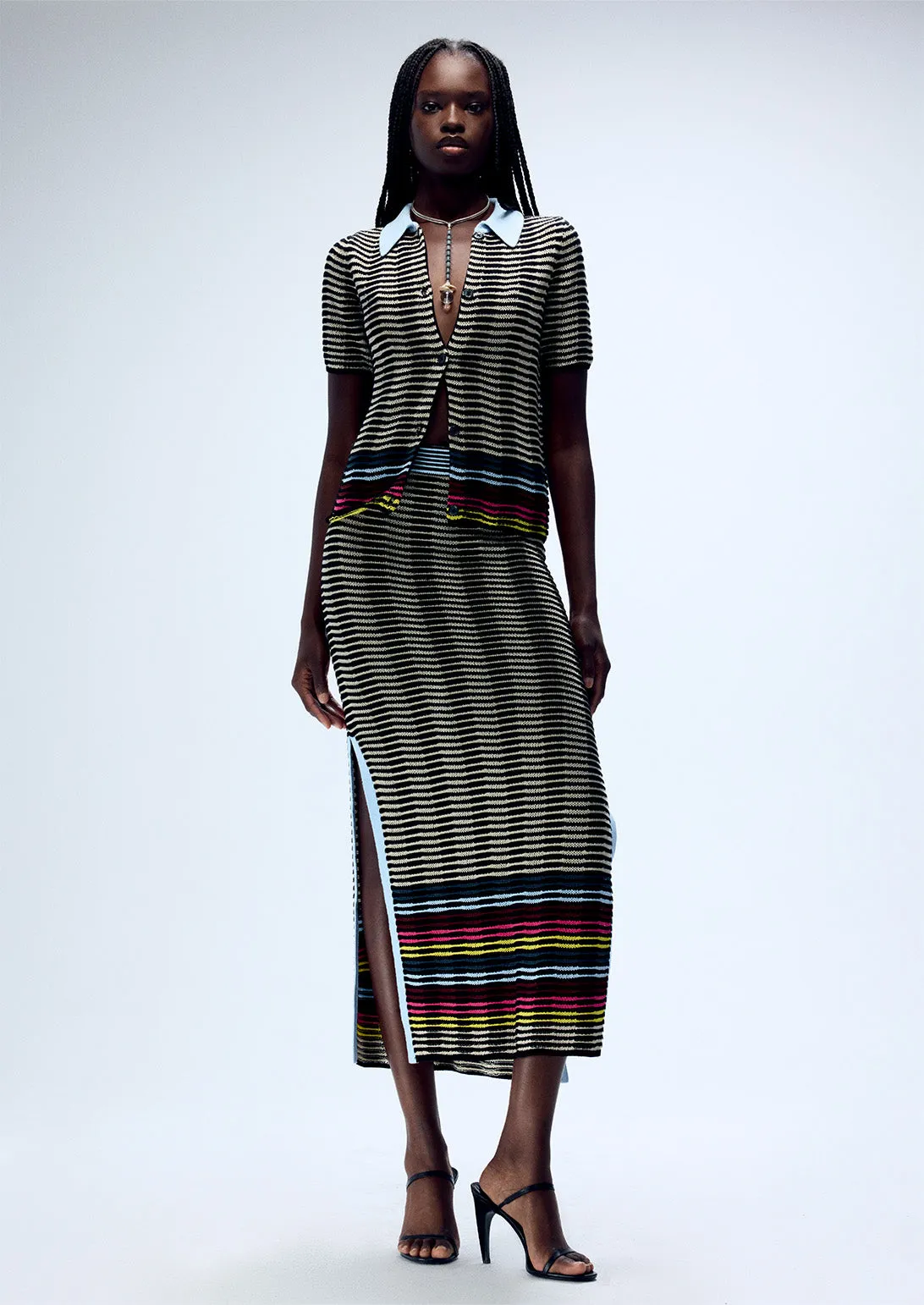 WAVE KNIT PENCIL SKIRT sold by Christopher John Rogers