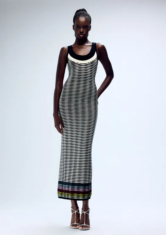 WAVE KNIT TANK MAXI DRESS made by Christopher John Rogers