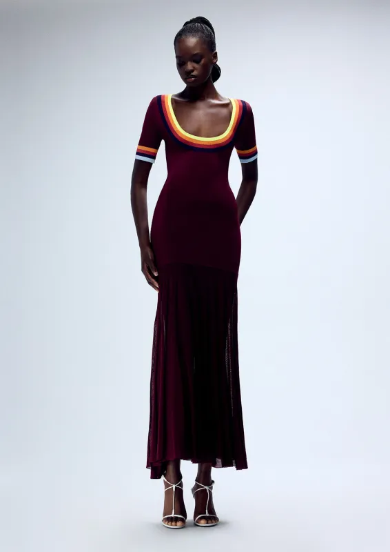 SAUCER NECK SHORT SLEEVE DRESS made by Christopher John Rogers