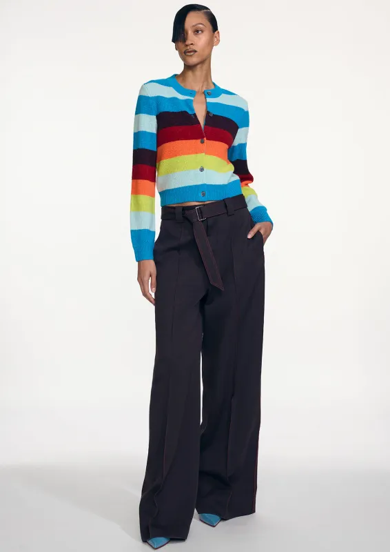 WIDE LEG FLAT FRONT TROUSER made by Christopher John Rogers