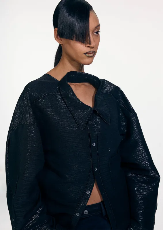 LUREX CONVERTIBLE JUMBO SHIRT made by Christopher John Rogers