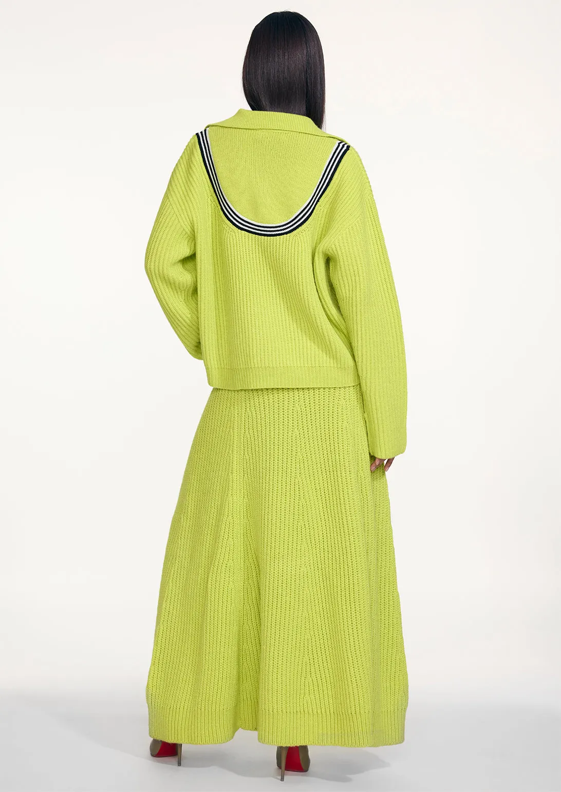 RIBBED POPOVER POLO SWEATER sold by Christopher John Rogers product image thumbnail 2