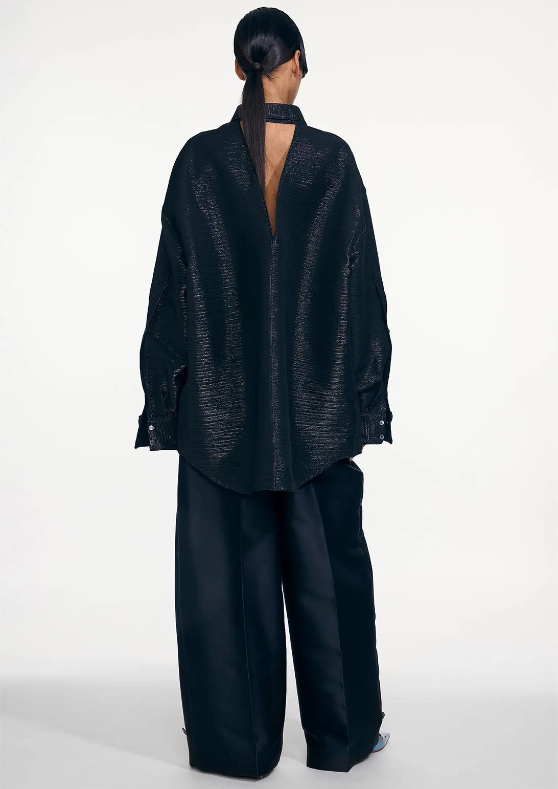 SILK WIDE LEG TROUSER sold by Christopher John Rogers product image thumbnail 2