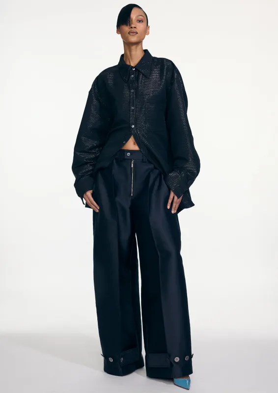SILK WIDE LEG TROUSER made by Christopher John Rogers