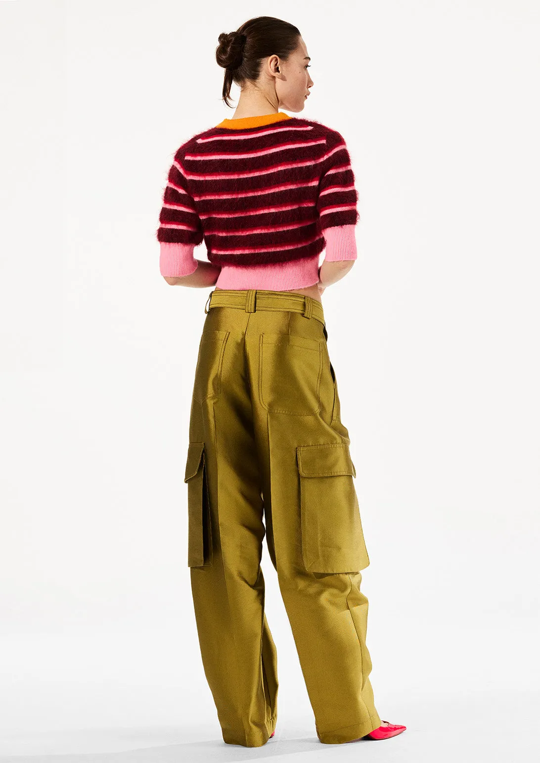 STRIPED CROPPED RINGER TEE sold by Christopher John Rogers product image thumbnail 2