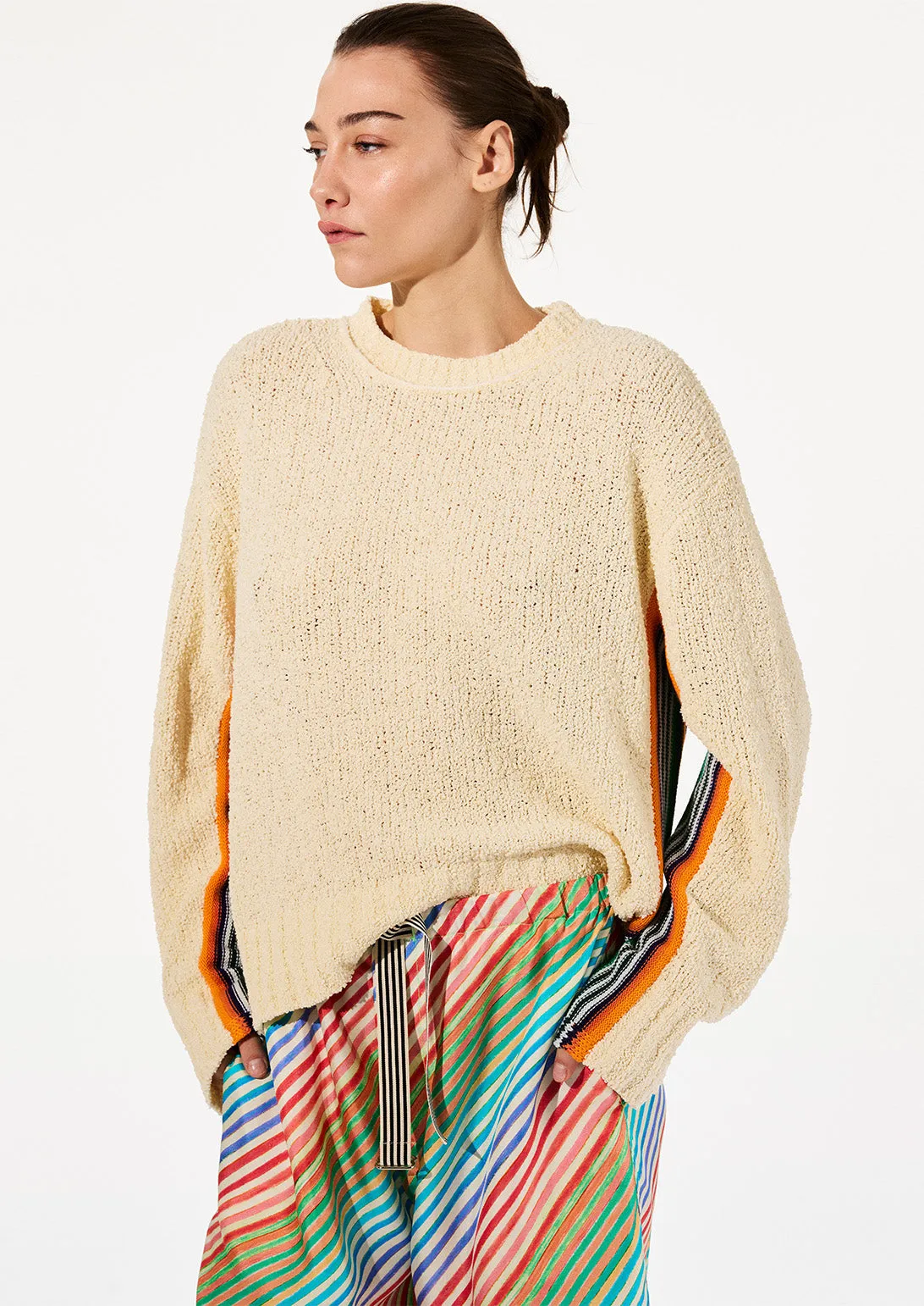 BOUCLÉ RELAXED CREWNECK SWEATER sold by Christopher John Rogers product image thumbnail 2