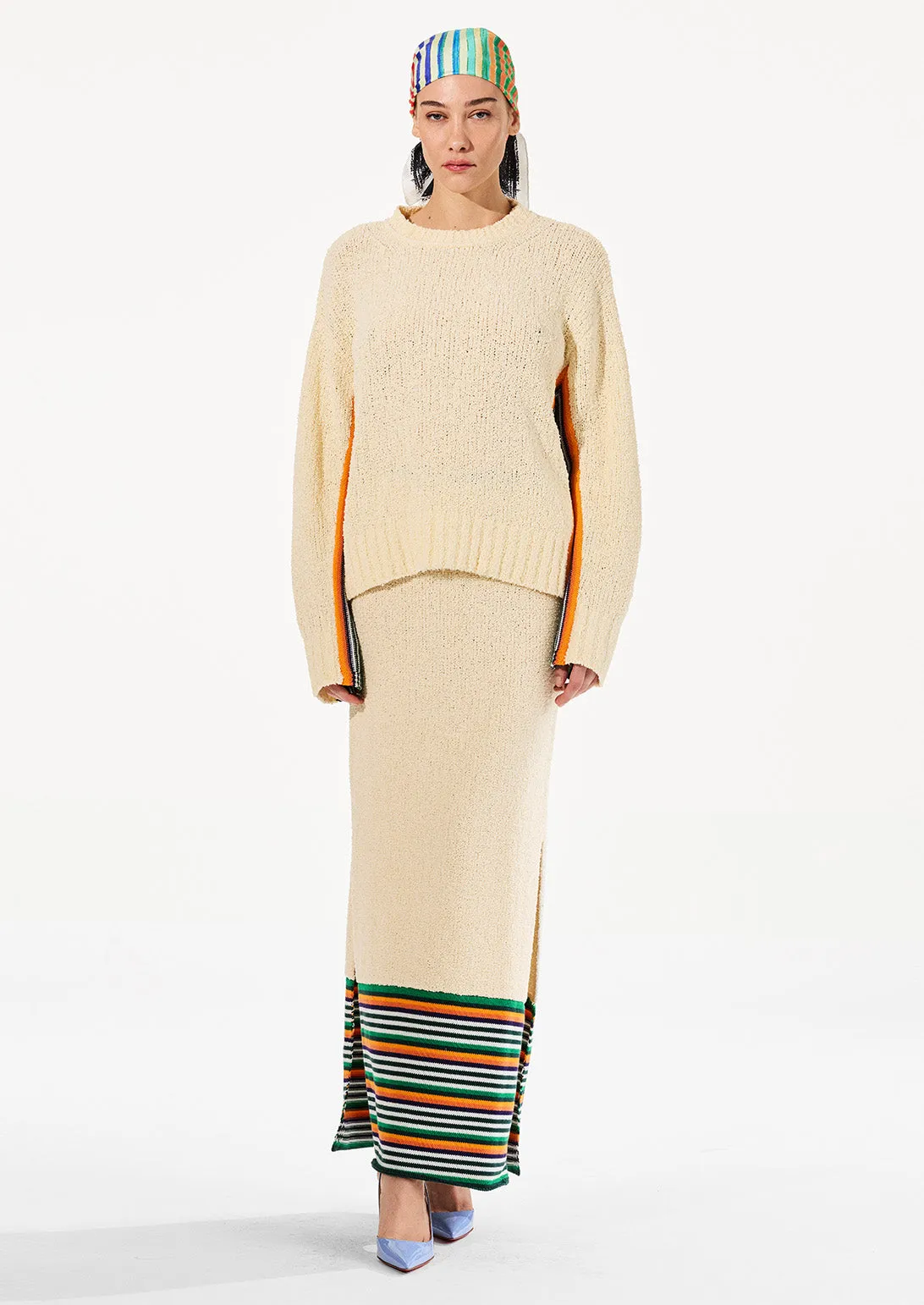 BOUCLÉ RELAXED CREWNECK SWEATER sold by Christopher John Rogers