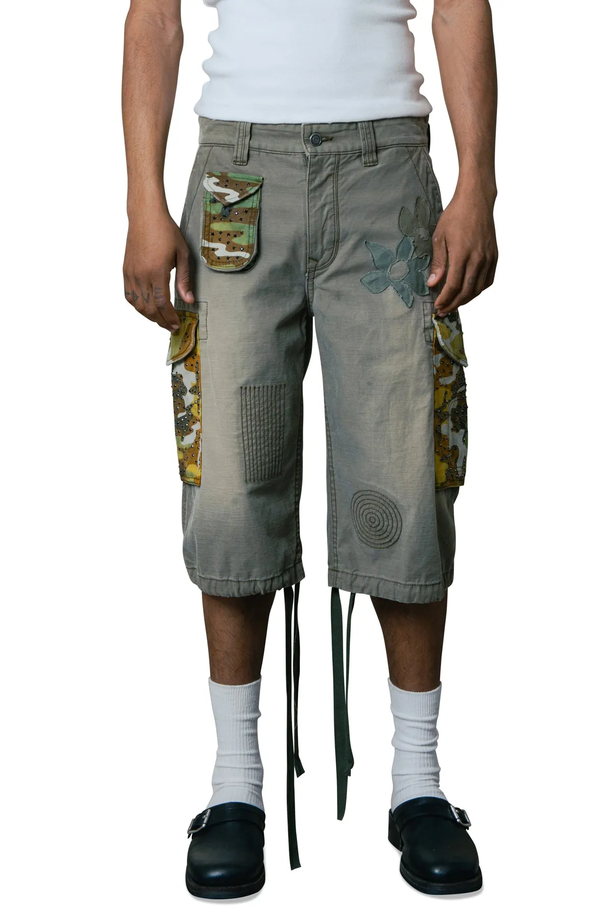 MARCO EMBELLISHED CARGO SHORT sold by Coût De La Liberté