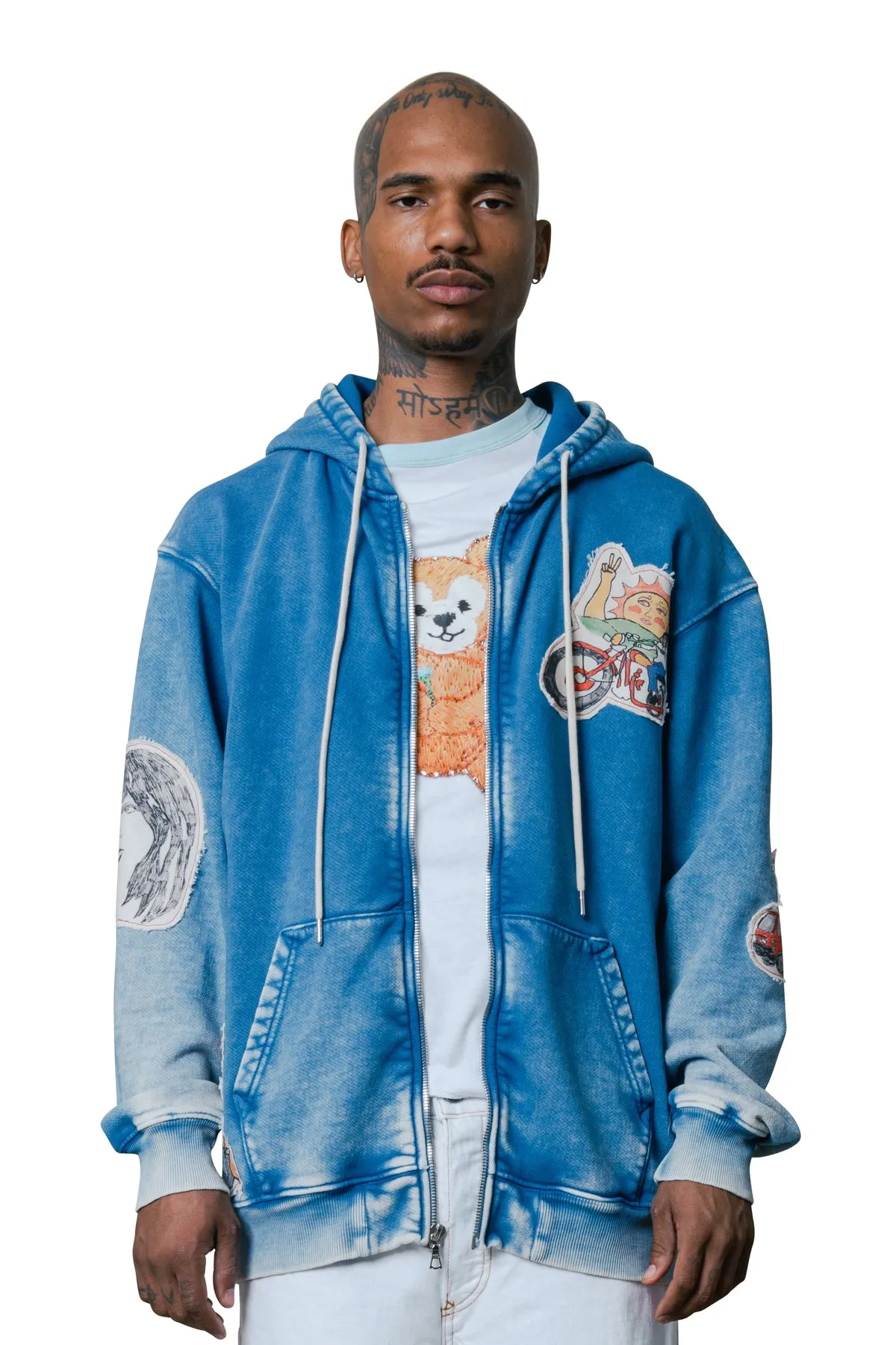 LYNARD CALIFORNIA COOL F. TERRY GRAPHICS ZIP HOODIE sold by Coût De La Liberté product image thumbnail 4