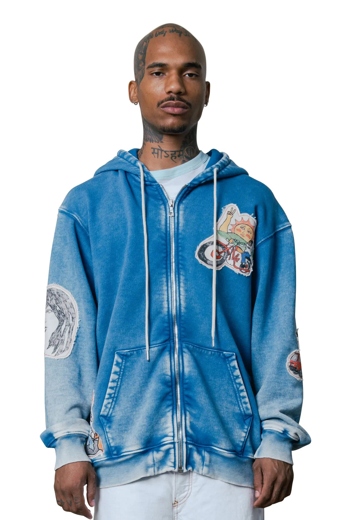 LYNARD CALIFORNIA COOL F. TERRY GRAPHICS ZIP HOODIE sold by Coût De La Liberté