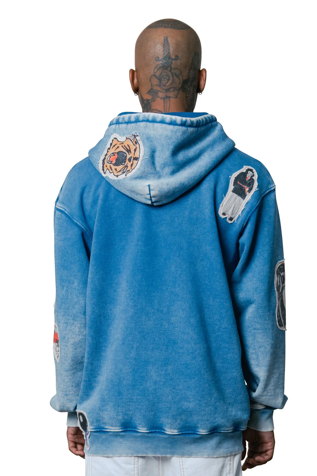 LYNARD CALIFORNIA COOL F. TERRY GRAPHICS ZIP HOODIE sold by Coût De La Liberté product image thumbnail 3