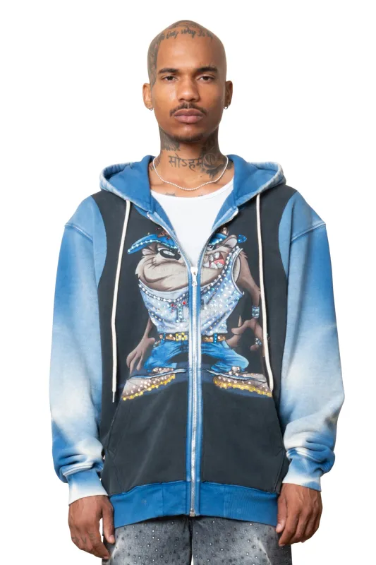 VTG LOONEY TUNES ZIP HOODIE ONE-OF-A-KIND made by Coût De La Liberté