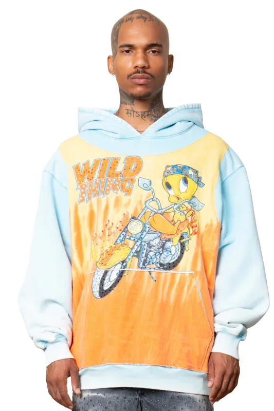 VTG LOONEY TUNES TANK HOODIE PULLOVER ONE-OF-A-KIND made by Coût De La Liberté