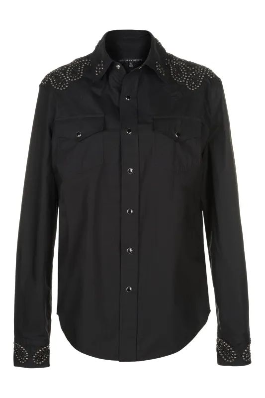 Stevie/Embellished Cotton Poplin Western Shirt made by Coût De La Liberté