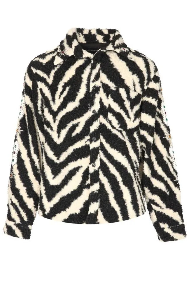 Tommy-Embellished Wool Oversized Shirt sold by Coût De La Liberté