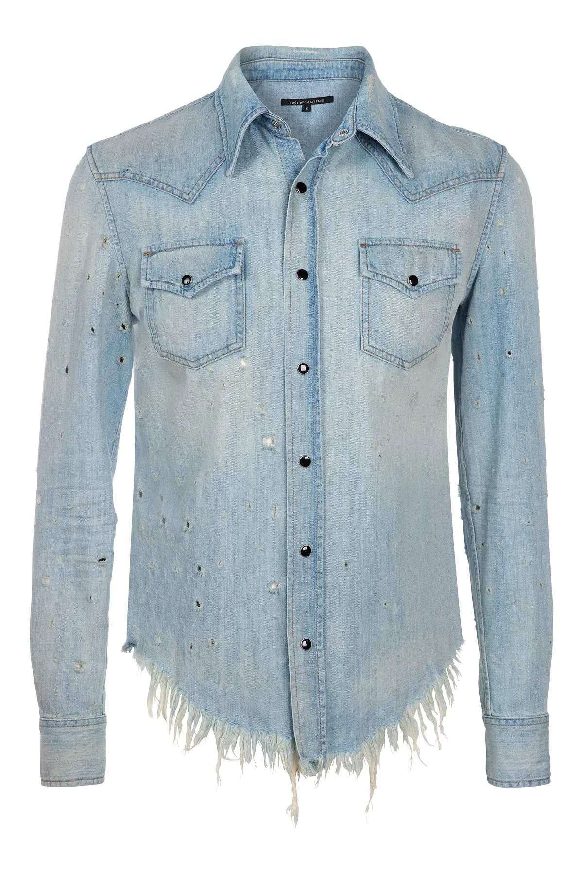 Stevie/Non-Stretch Denim Western Shirt sold by Coût De La Liberté