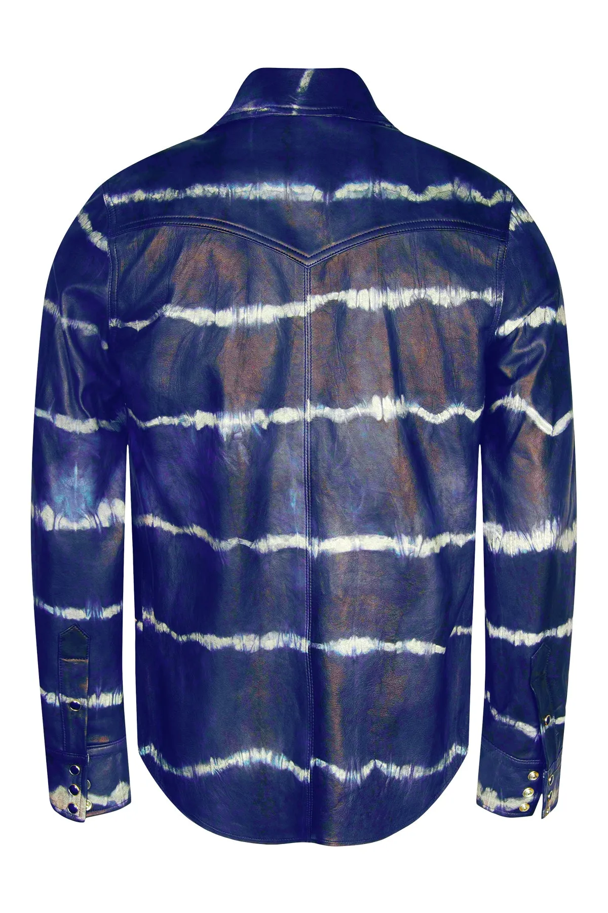 Stevie-Western Shirt-Leather Tie Dye sold by Coût De La Liberté product image thumbnail 4