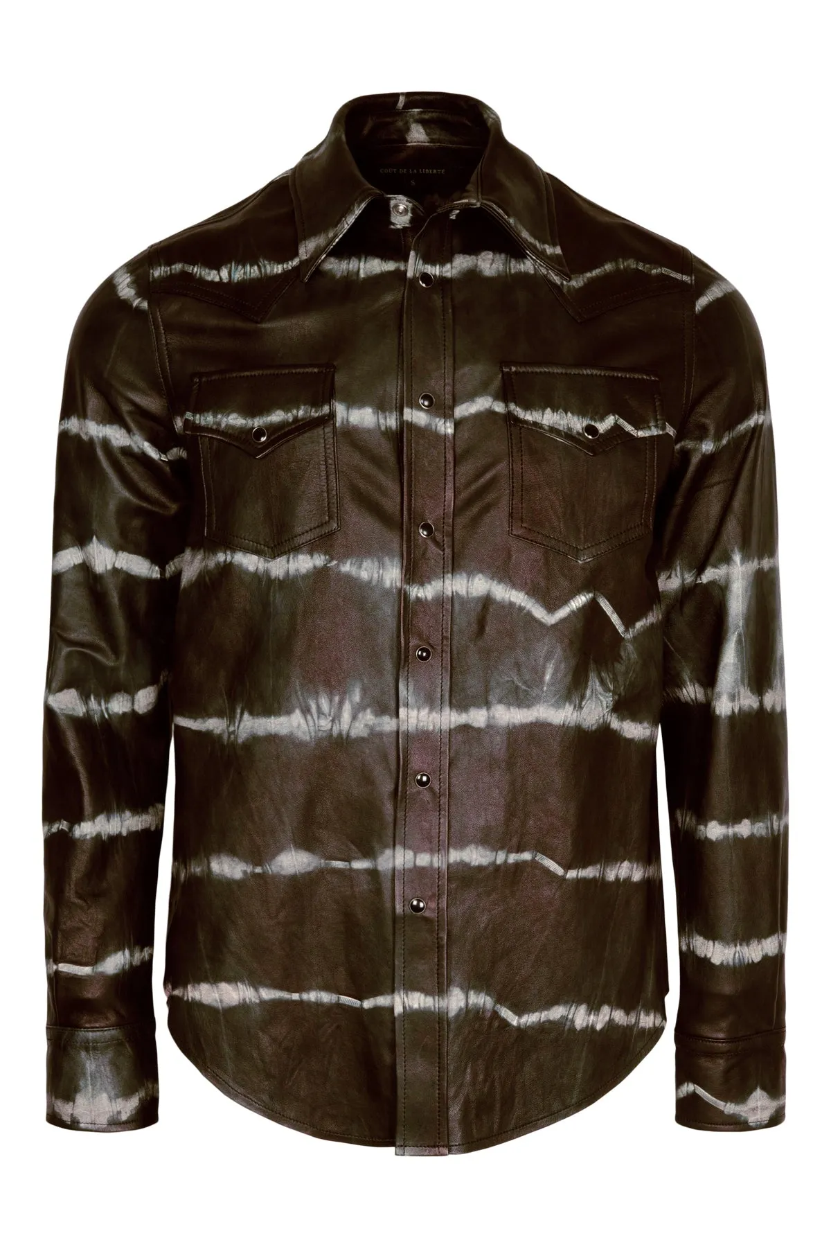 Stevie-Western Shirt-Leather Tie Dye sold by Coût De La Liberté product image thumbnail 5
